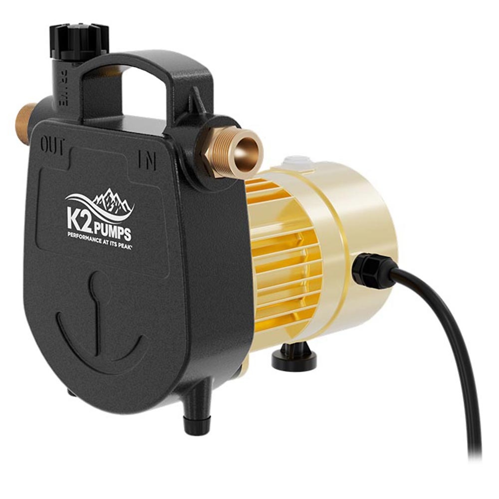 K2 1/2 HP High Capacity Cast Iron Transfer Pump, Max. Flow 1500 GPH, Port Size 0.75 in, Model# UTT05001K